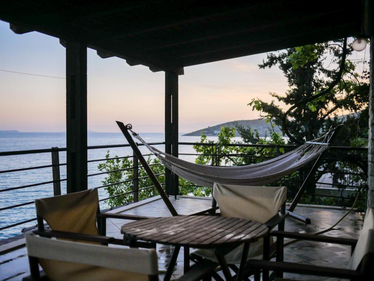 Seaside Duplex Stone Villa Qeparo Esterno foto