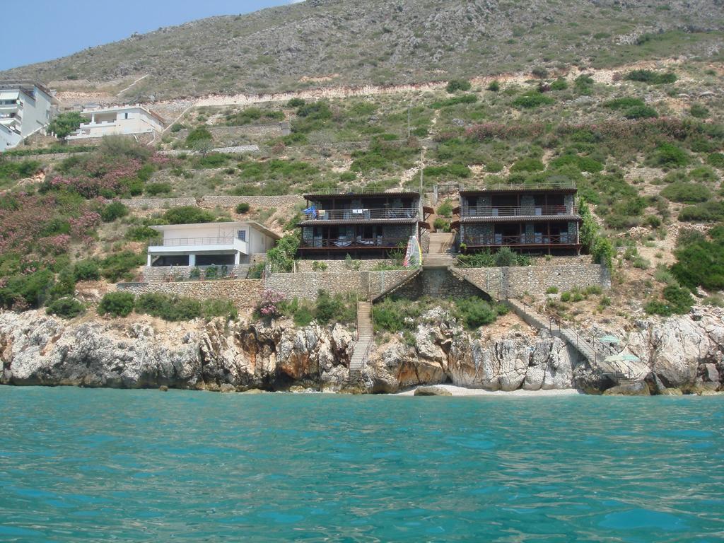 Seaside Duplex Stone Villa Qeparo Esterno foto