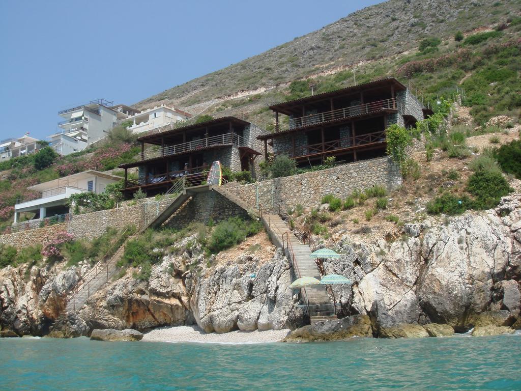 Seaside Duplex Stone Villa Qeparo Esterno foto