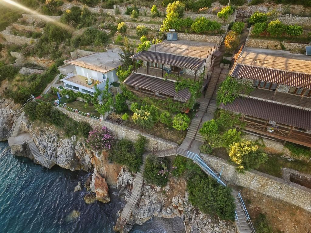 Seaside Duplex Stone Villa Qeparo Esterno foto